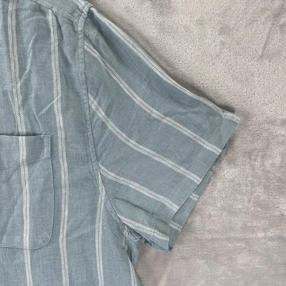 Katin Shirt men's XL Button Up Striped Short Sleeve Casual Chest Pocket Beach - Picture 7 of 11